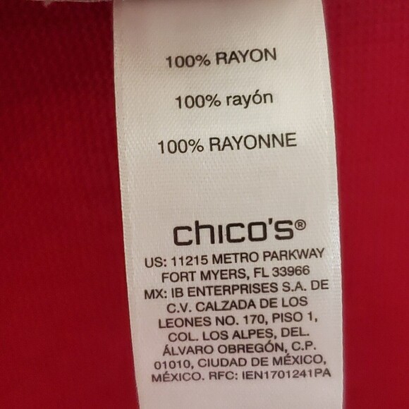 Chicos Open Front Draped Millie Cardigan Sweater Red Maroon XL/16 Size 3 - Picture 8 of 16